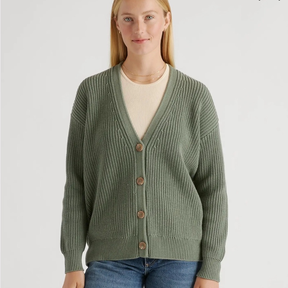 100% Organic Cotton Oversized Boyfriend Cardigan